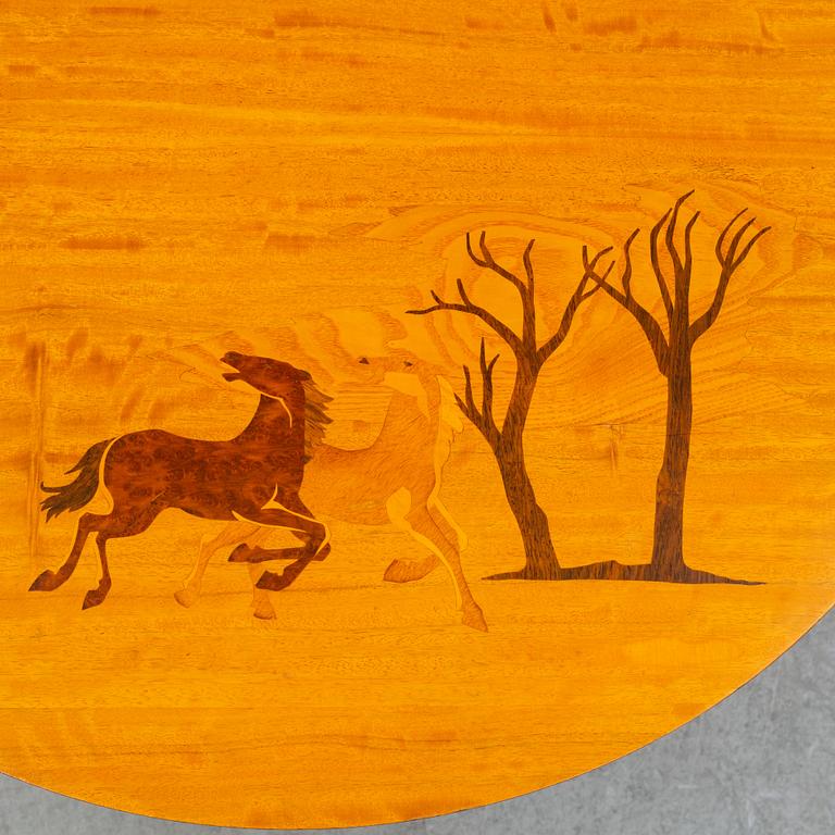 a 1930's-/40's table by Mjölby Intarsia.