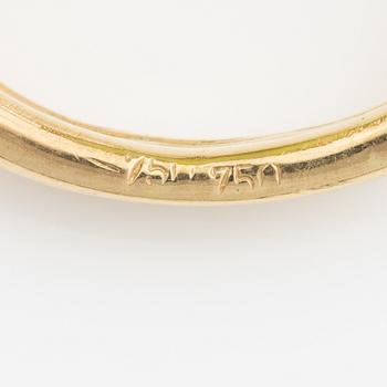 Ring, cocktail ring, 18K gold with large peridot.