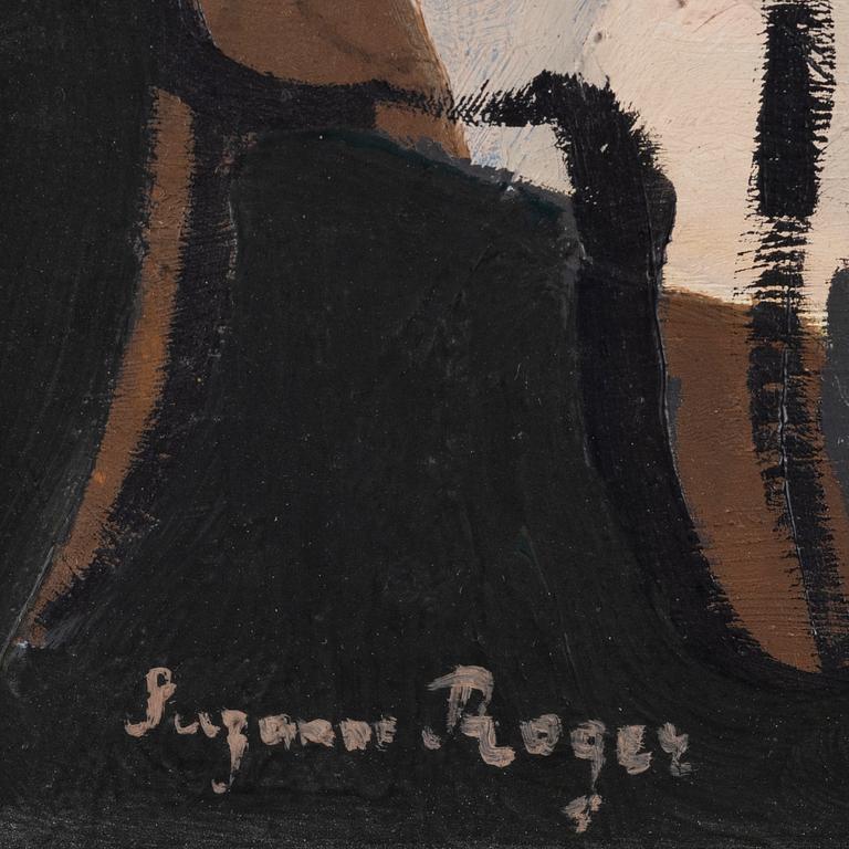 Suzanne Roger, oil on panel, signed.