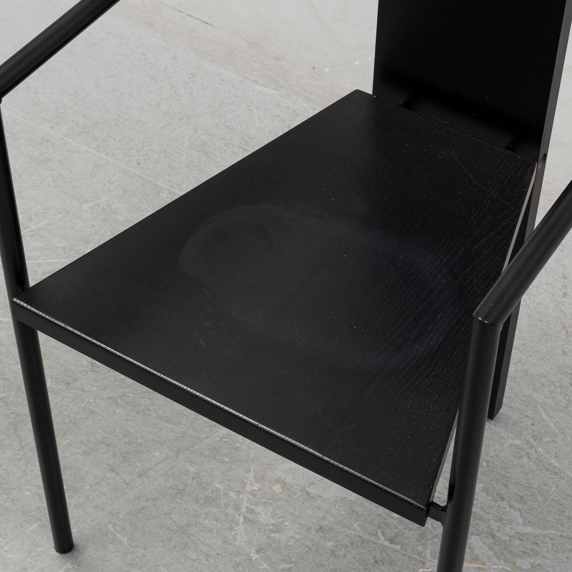 A 'Concrete' armchair by Jonas Bohlin for Källemo, designed 1980.