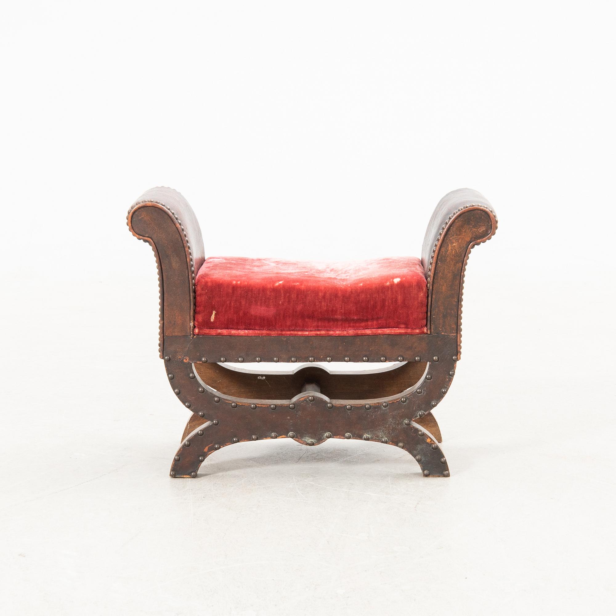 Otto Schulz, Attributed, footstool, Boet Göteborg, first half of the 20th century.