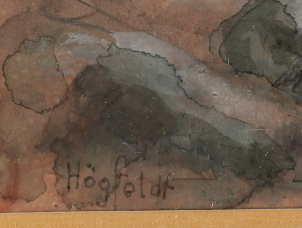 ROBERT HÖGFELDT, gouache, signerad.