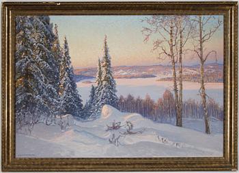 Anshelm Schultzberg, oil,on canvas, signed and dated 1917.