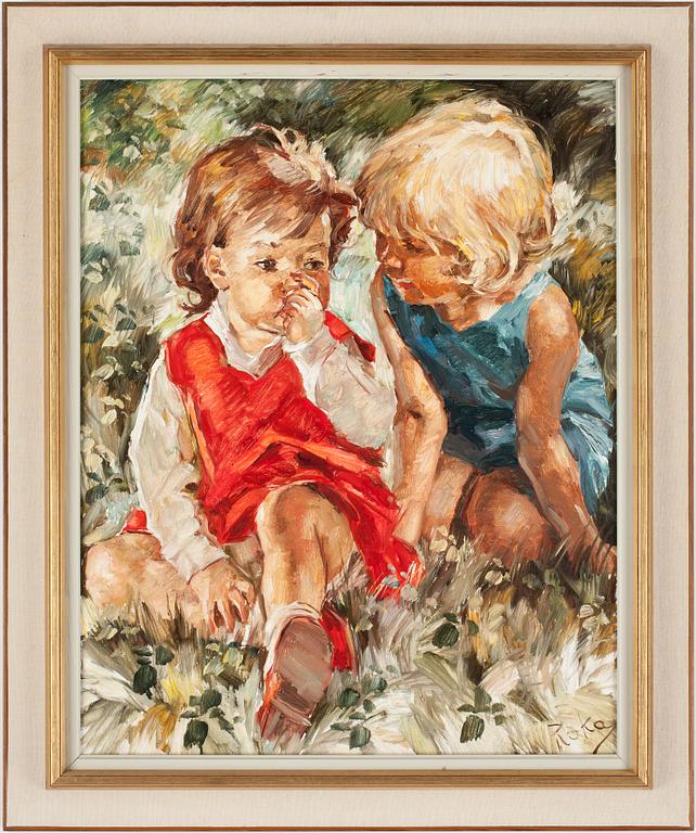 CHARLES ROKA, olja på duk, signerad.