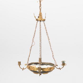 A mid 1800s Empire hanging lamp.