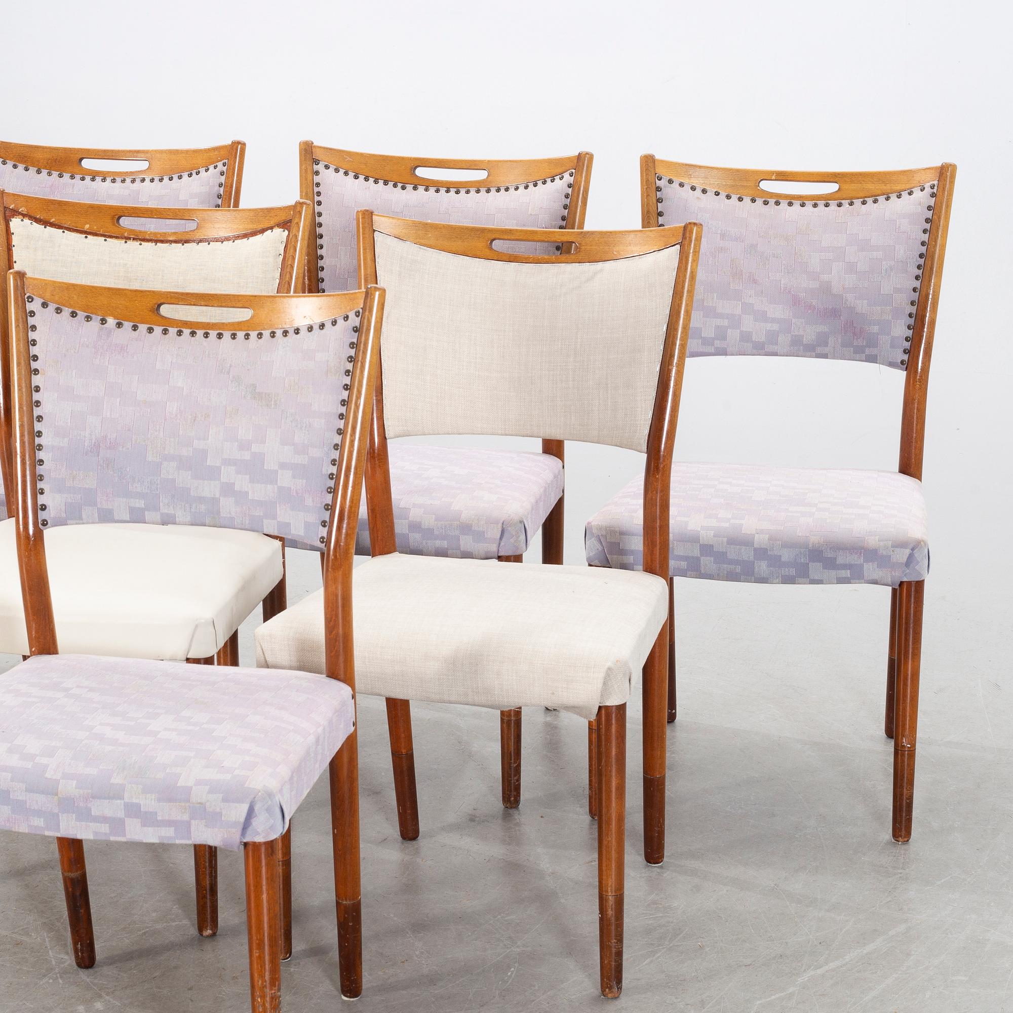 Six chairs from the 1950's.