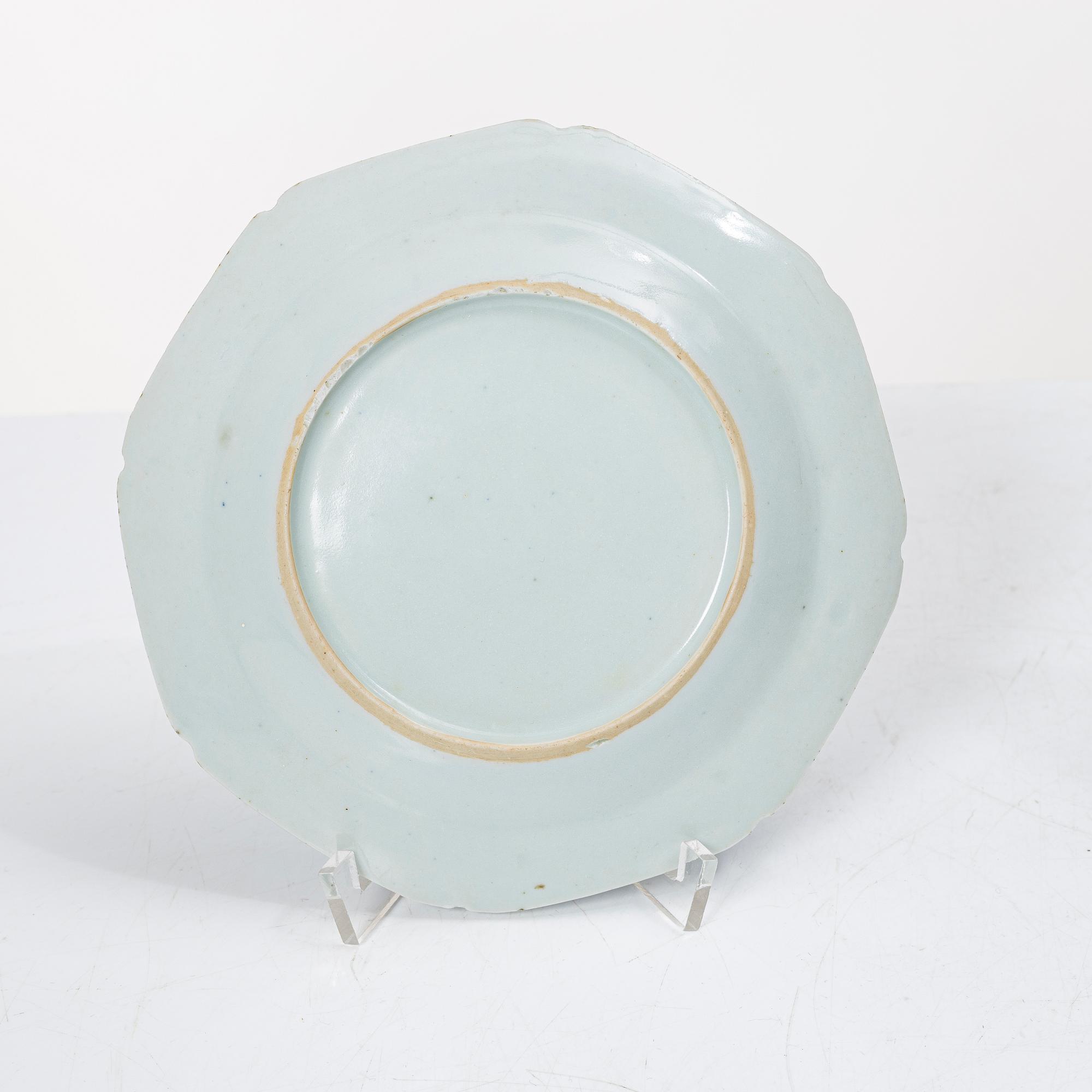 Tallrikar, 16 st, porslin, Kina, Qianlong (1736-95).