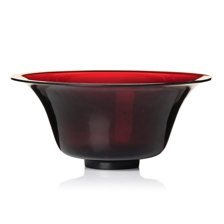 Skål, pekingglas. Qingdynastin.