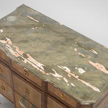 A Gustavian painted commode, late 18th century.