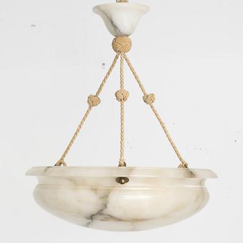 An alabaster ceiling lamp, 1920s.