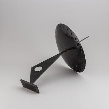 A 20th century painted metal sun dia, signed SLl.