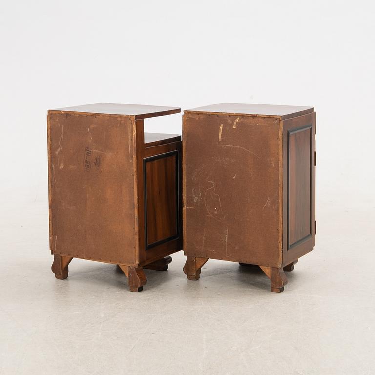 Bedside tables, a pair, Art Deco, first half of the 20th century.