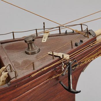 A late 1800's model ship.