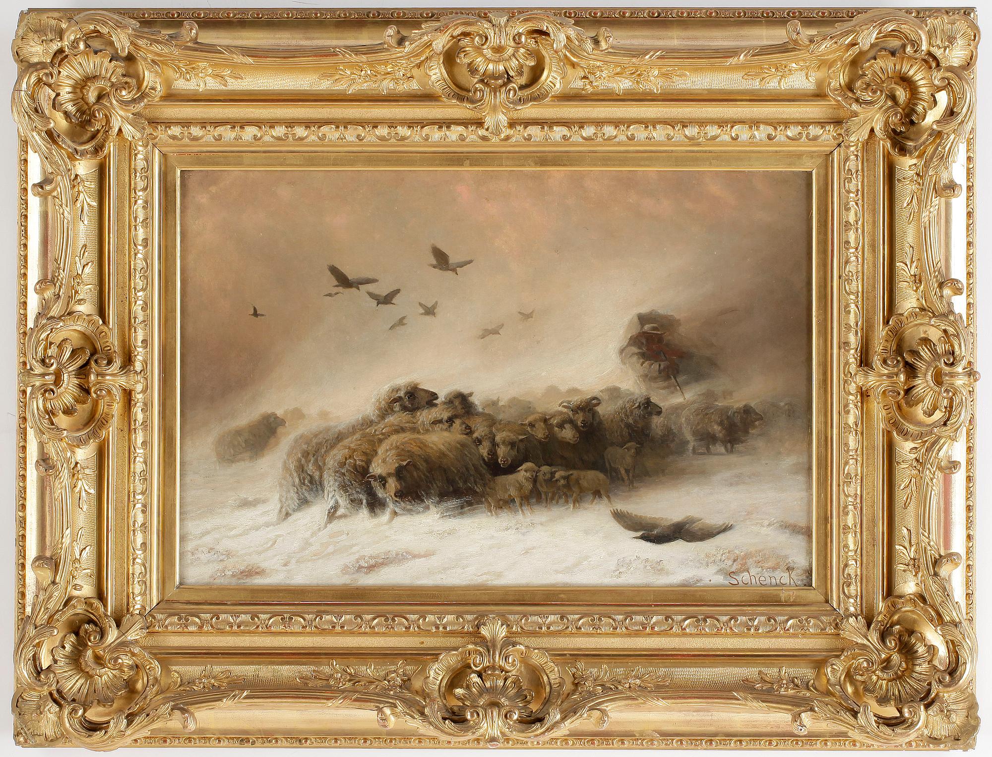 AUGUST FRIEDRICH SCHENCK, Olja på duk signerad.