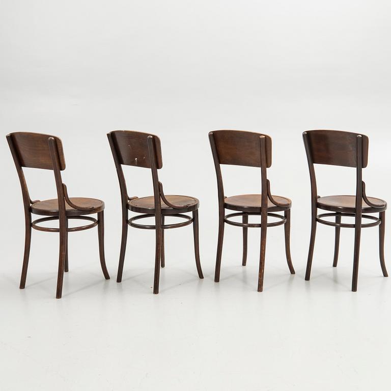 Thonet, chairs, 4 pcs, 20th century.