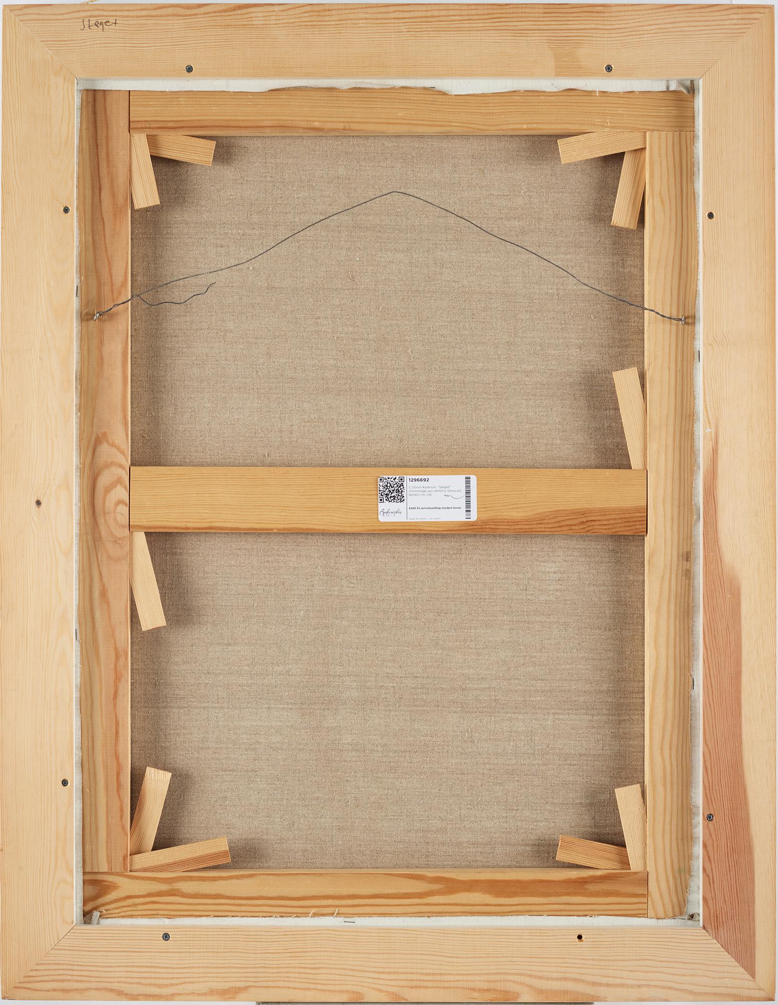 C Göran Karlsson, tempera på duk, signerad och daterad 94-95.