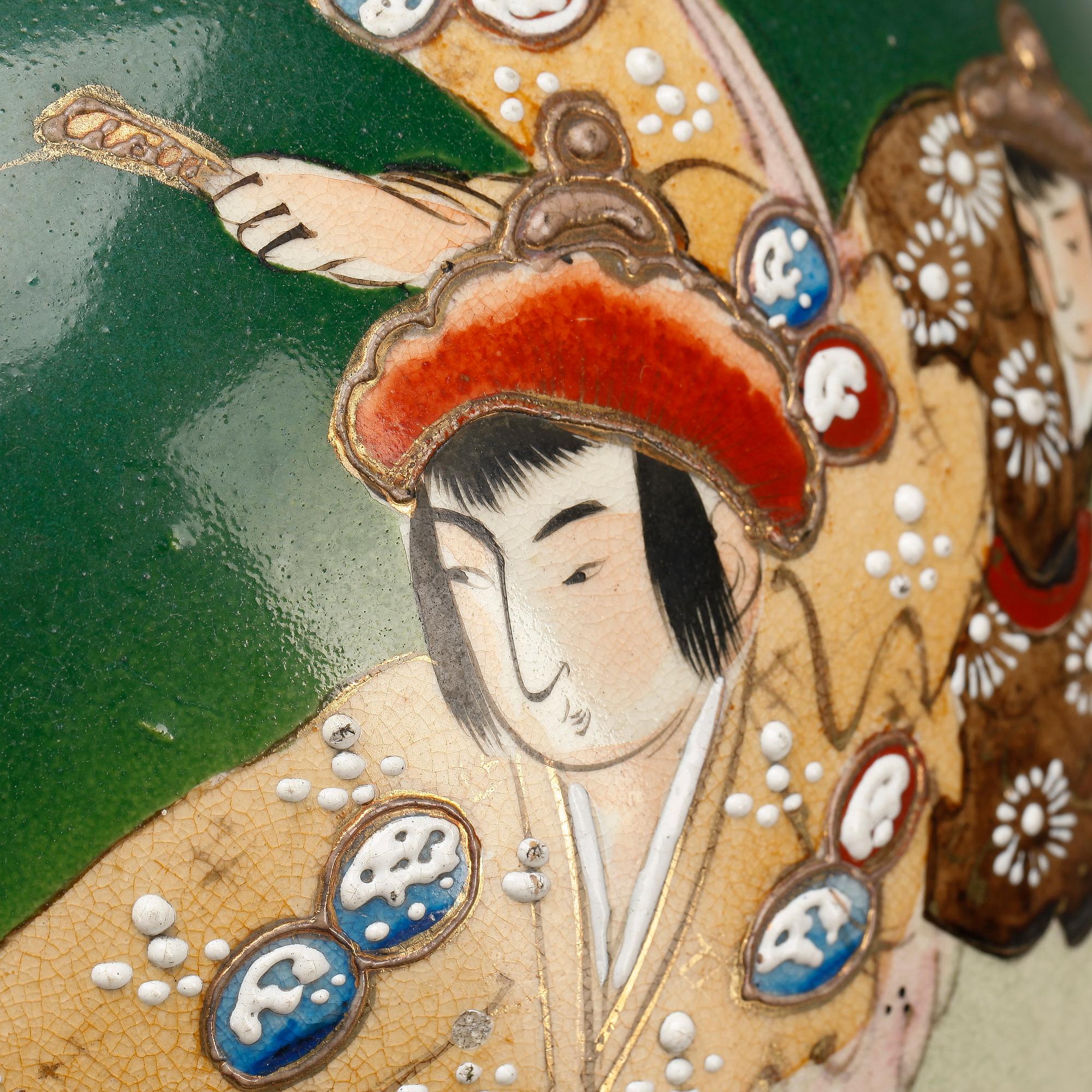 GOLVVAS, porslin, satsuma, Japan, omkring 1900.