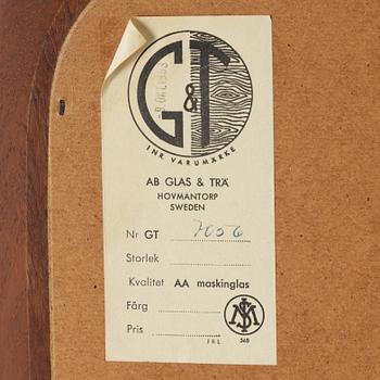 A mirror, Glas & Trä, Hovmantorp, dated 1963.