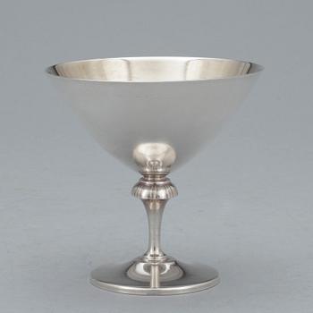 COCKTAILSHAKER samt GLAS, 7 delar, nysilver, GAB.