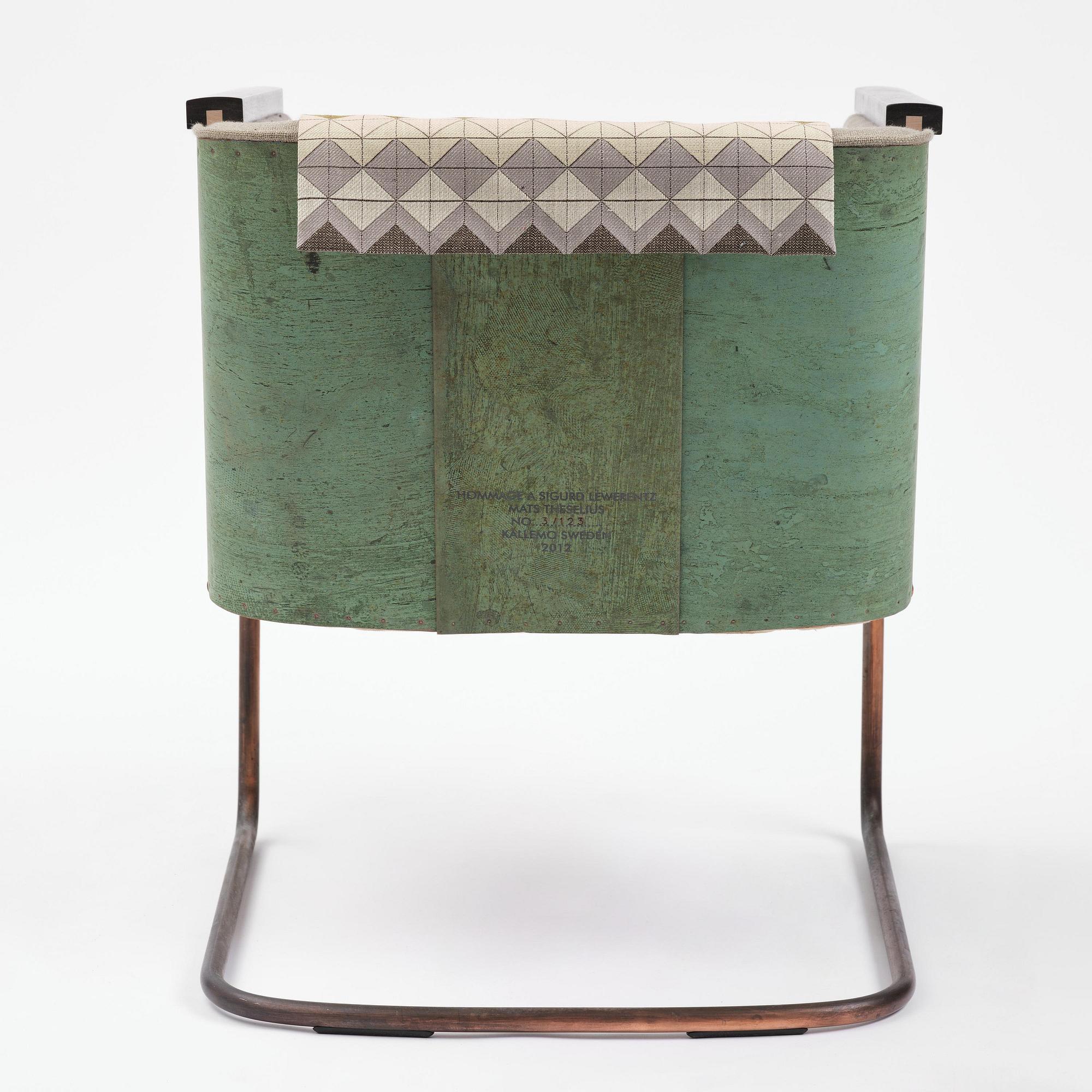 Mats Theselius, an "Hommage à Sigurd Lewerentz" armchair, ed. 3/123, Källemo, Värnamo, post 2012.