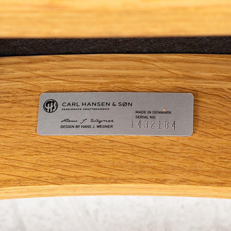 Hans J. Wegner, four chairs, CH20, Carl Hansen & Søn, Denmark.