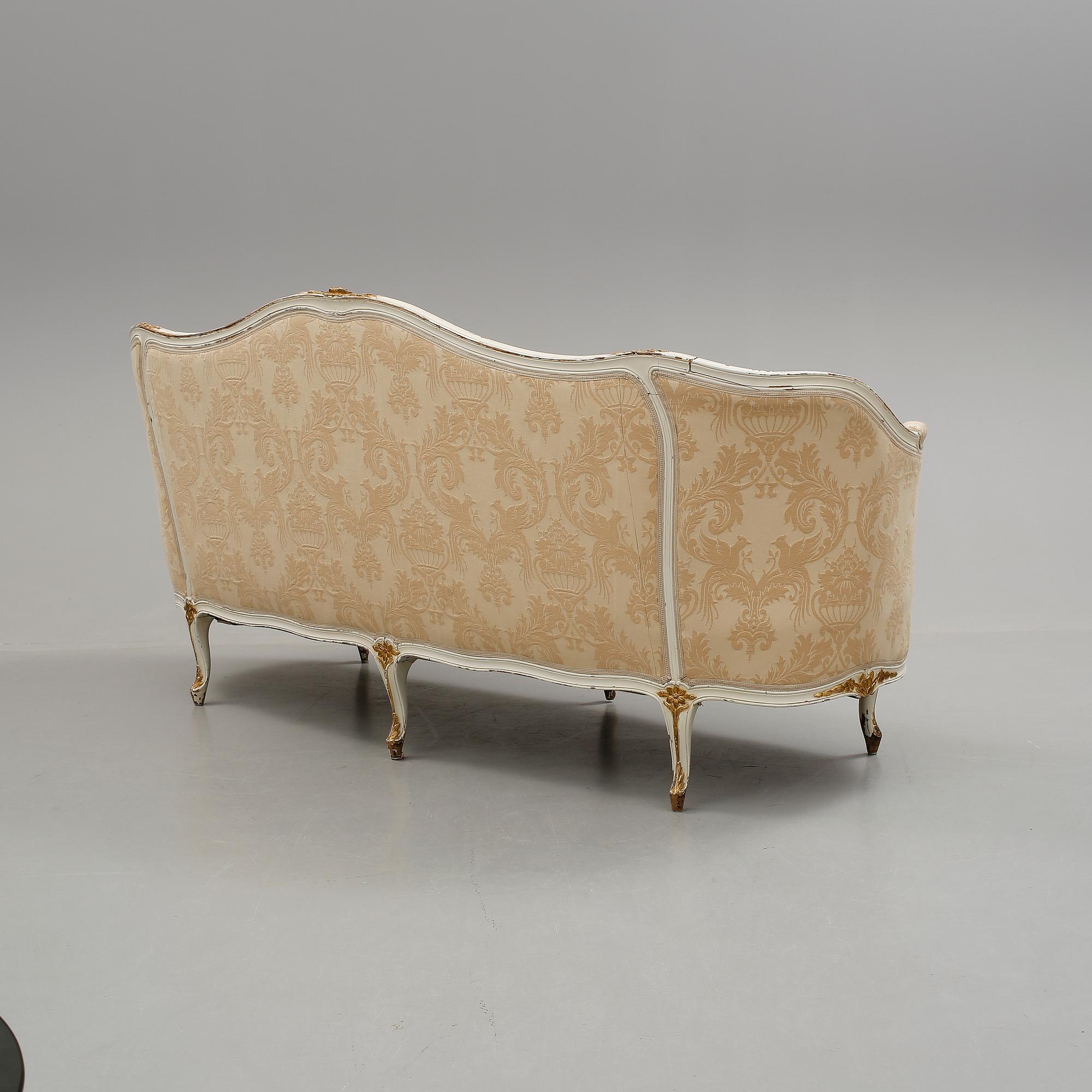 SOFFA, rokokostil, 1900-talets början.