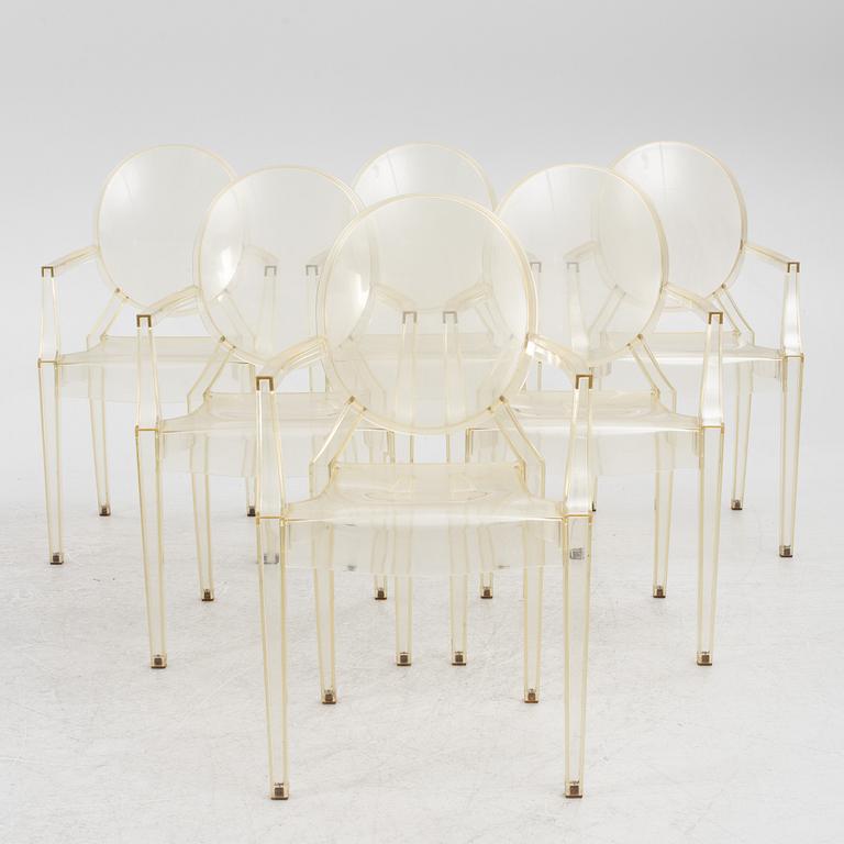 Philippe Starck, six 'Louis Ghost' armchairs, Kartell.