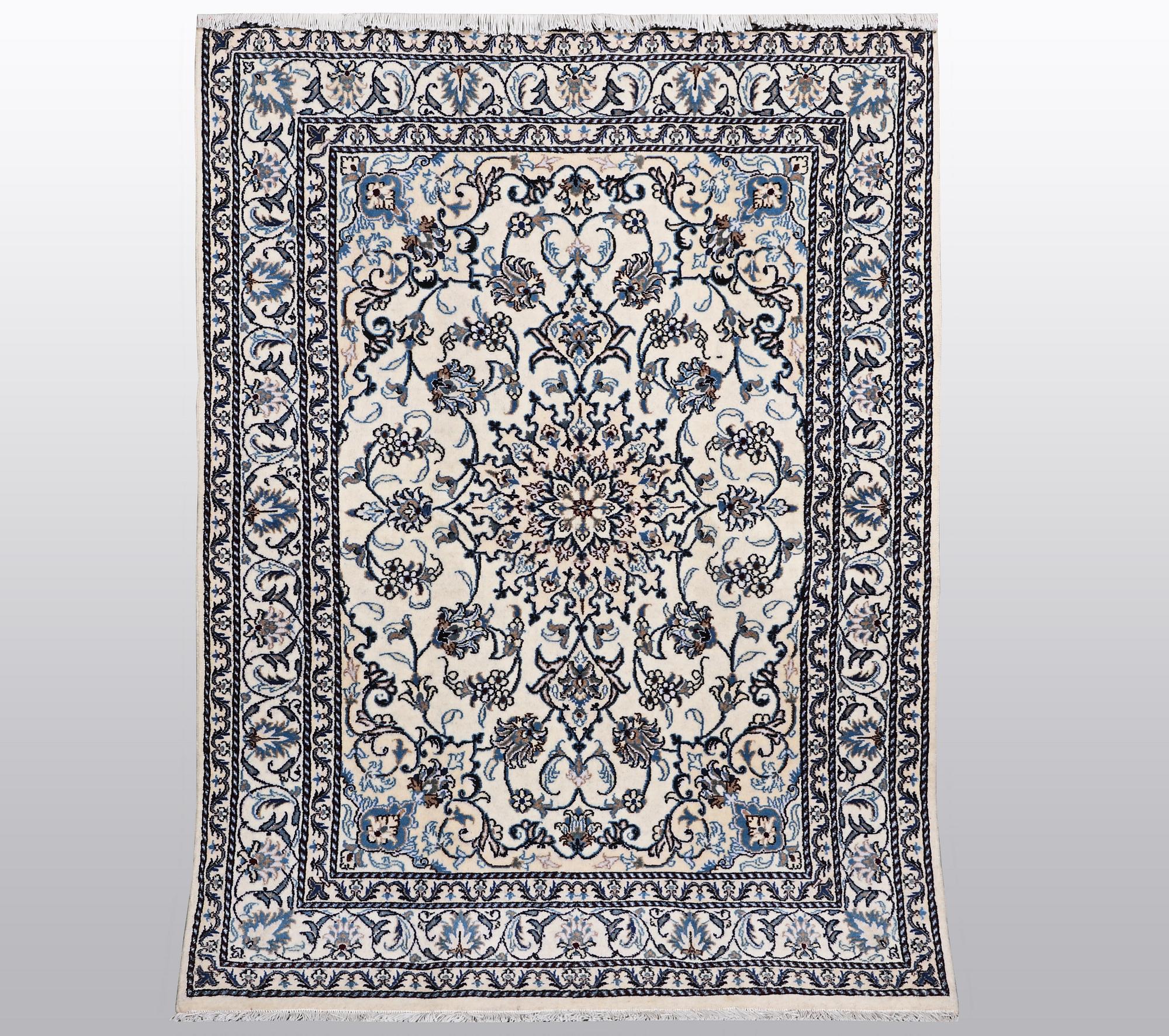A rug, Nain, part silk, sk 9 LAA, ca 209 x 146 cm.