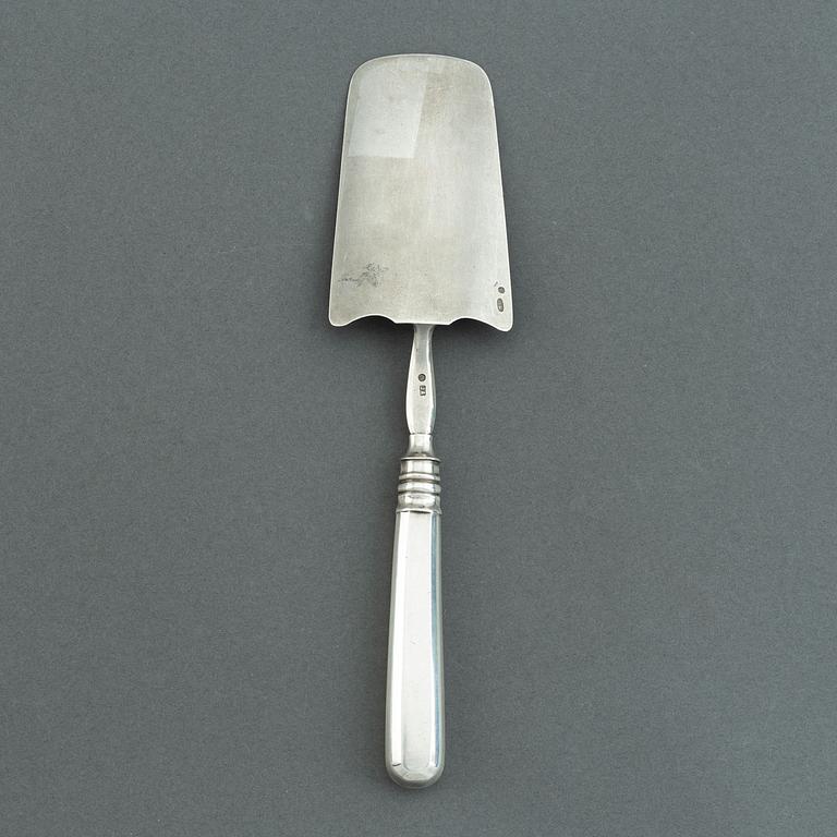 A russian silver serving spoon,  St Petersburg 1908-26.