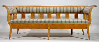 SOFFA samt STOLAR, ett par, biedermeier, 1800-talets mitt.