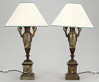 LAMPFÖTTER, ett par. 1830/1840-tal.