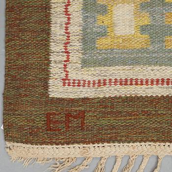 Edna Martin, A CARPET, flat weave, ca 315,5 x 210 cm, signed EM SH (Edna Martin, Svensk Hemslöjd).