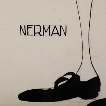 EINAR NERMAN, tusch, signerad.