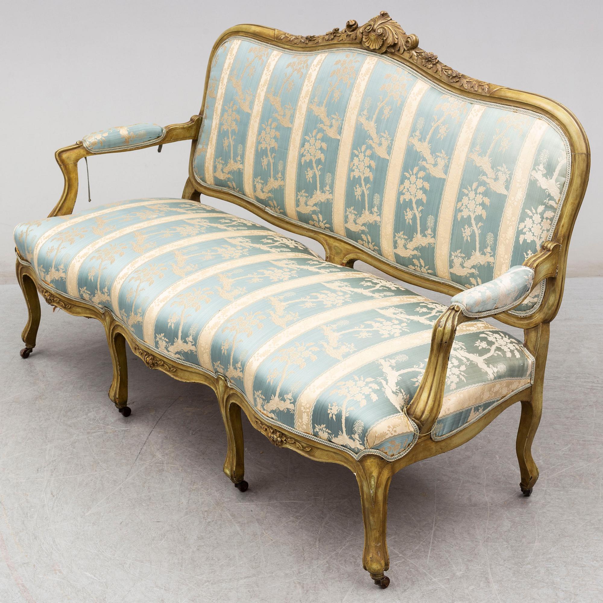 SOFFA, rokokostil, sent 1800-tal.