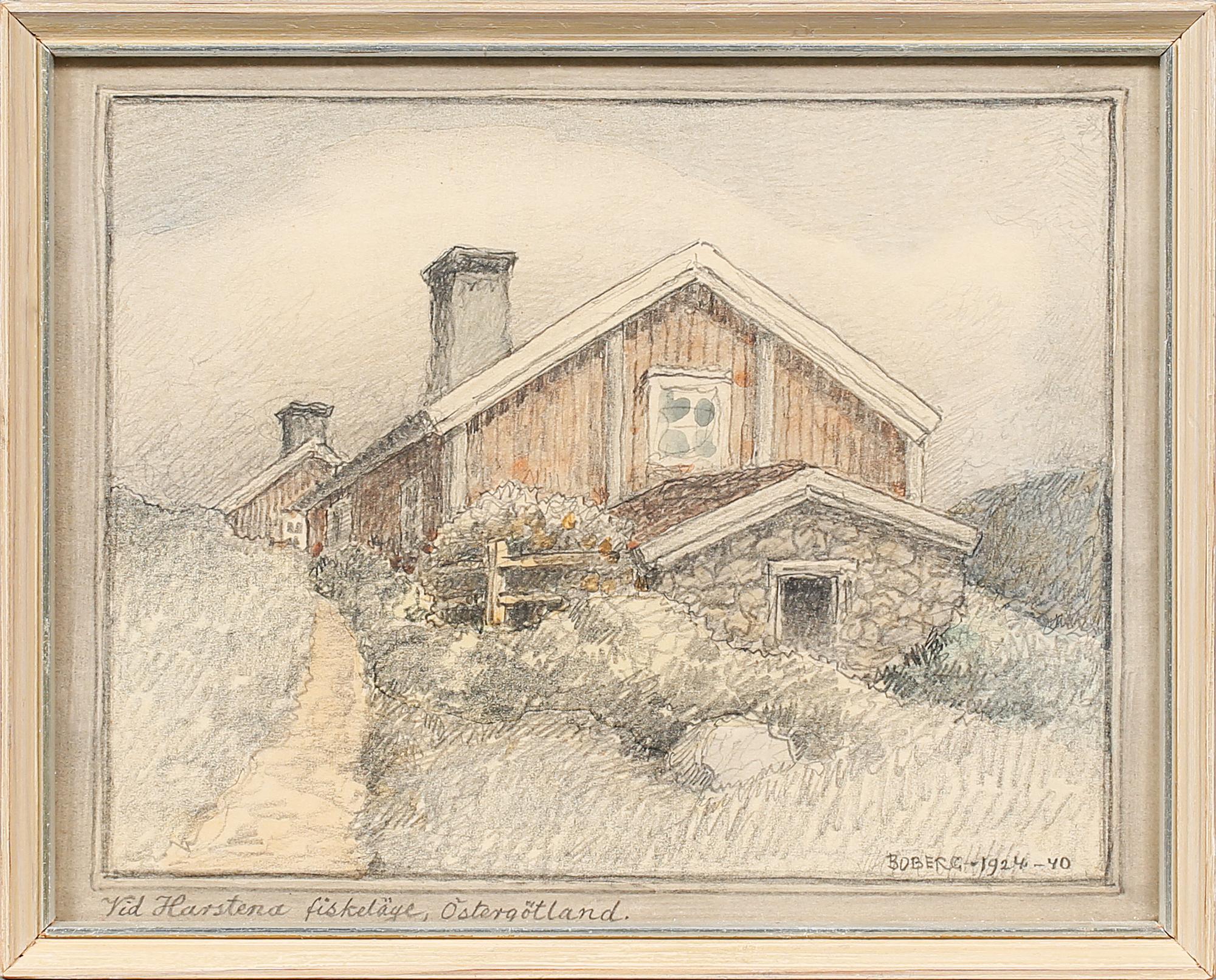 FERDINAND BOBERG, 4 st, teckningar, signerade och daterade 1915-41.