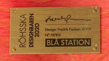 FREDRIK PAULSEN, "Röhsska"Designbaren, stol, Blå Station 2020, Stol 13/102.