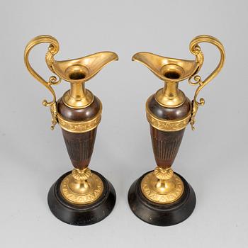 A pair of decorative ewers, second half of the 19th ct.