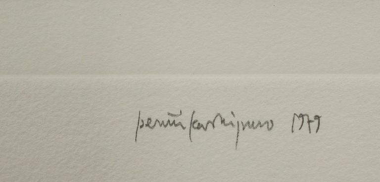 PENTTI KASKIPURO, torrnål och akvatint, signerad, daterad 1979 samt numrerad 40/50.