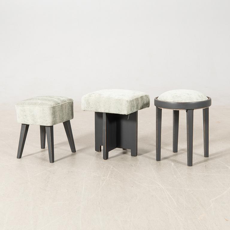 Stools 3 pcs, second half of the 20th century.