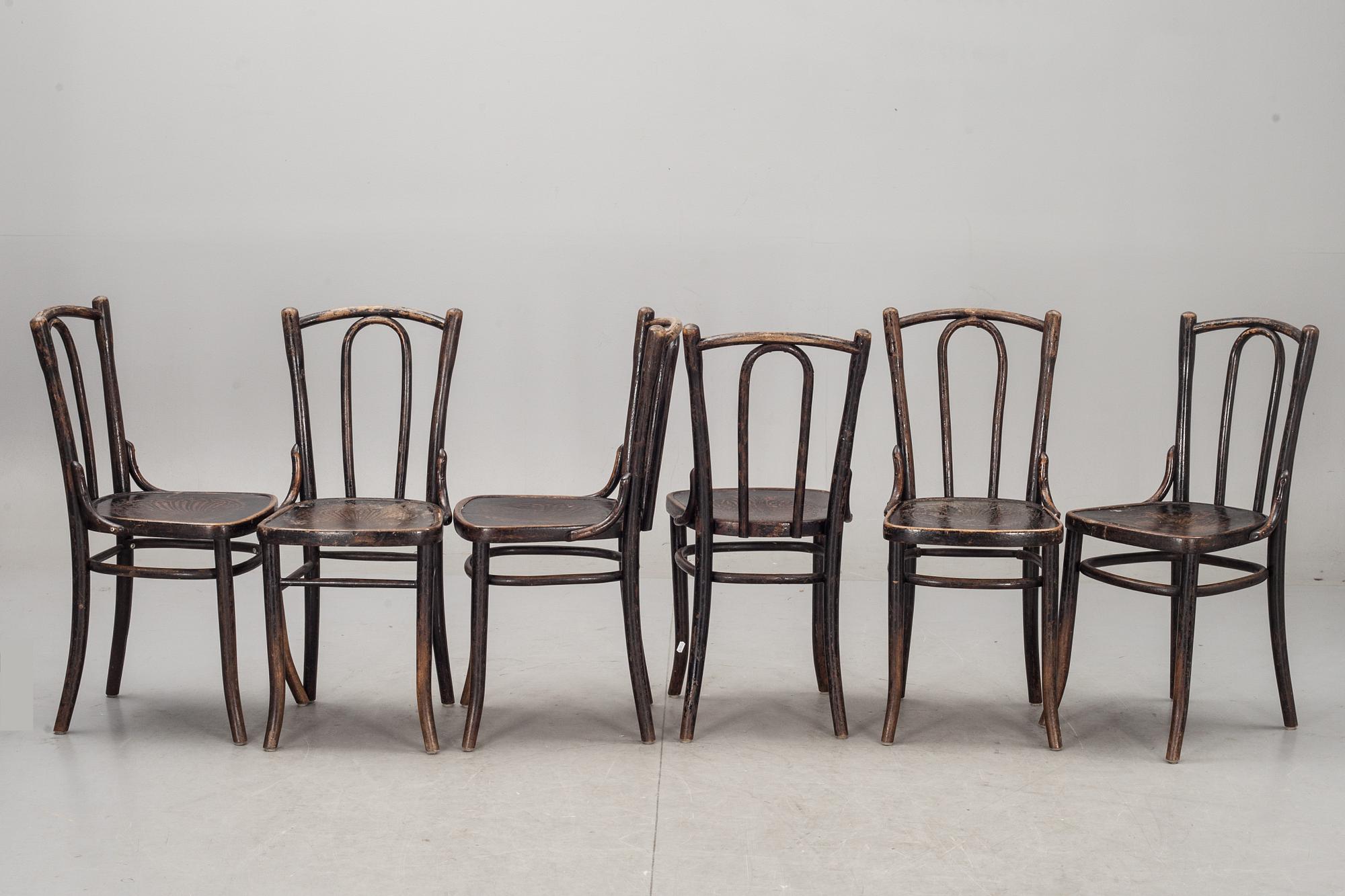 STOLAR, 6+2 st, bl a Cosmos, 1900-talets början, etikettmärkta.