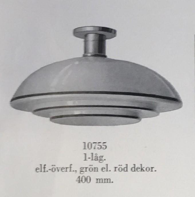 Harald Notini, taklampor, ett par, modell "10755", Arvid Böhlmarks Lampfabrik, Stockholm, 1930-tal.