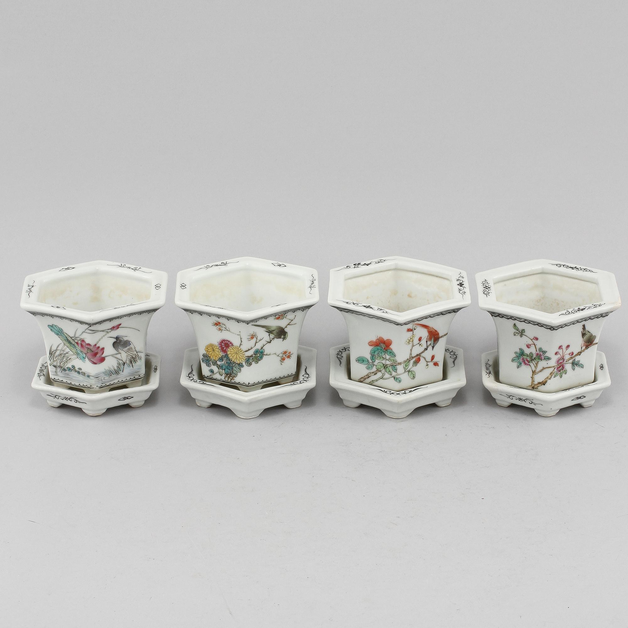 YTTERFODER, 4 st, porslin, Kina, 1900-tal.
