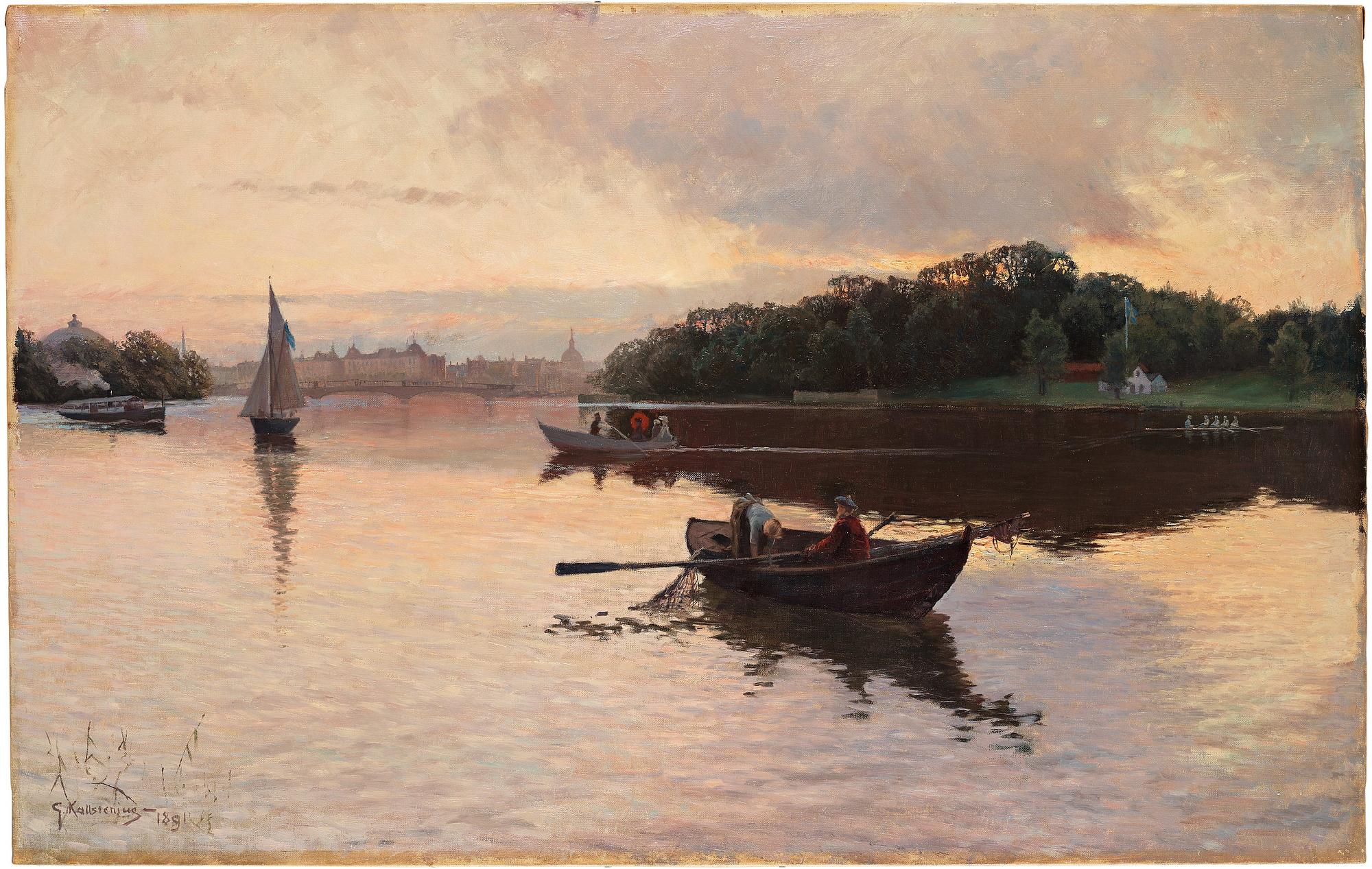 Gottfrid Kallstenius, View over Stockholm from Beckholmen.