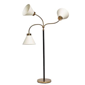 264. Josef Frank, golvlampa "Tre-Spiralen", modell 2431, Firma Svenskt Tenn, sannolikt 1940-tal.