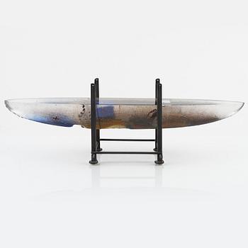 Bertil Vallien, unik skulptur, båt,  Kosta Boda.