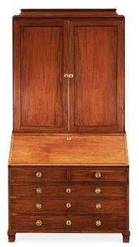 383. A late Gustavian 18th century writing cabinet by J. C. Linning, master 1779.