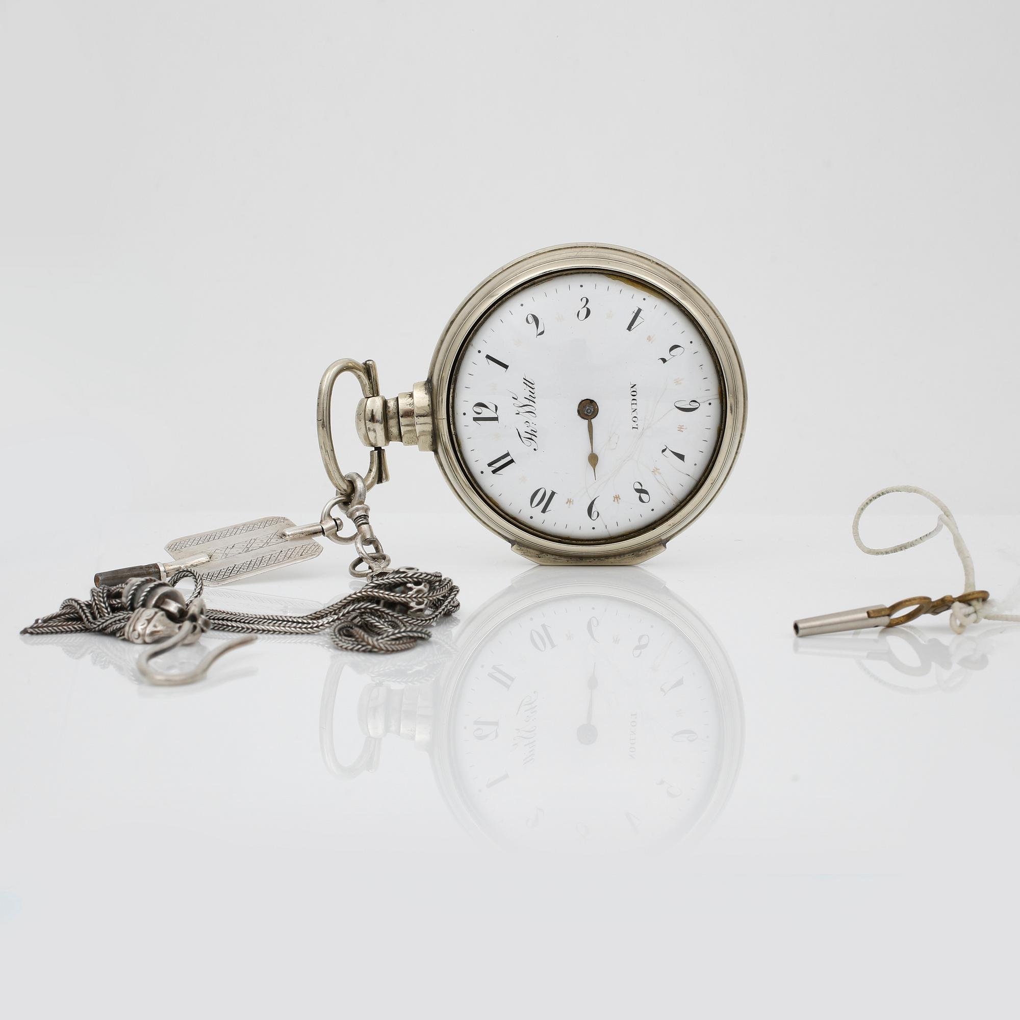 SPINDELUR, silver, Thomas Whitt London, 17/1800-tal.