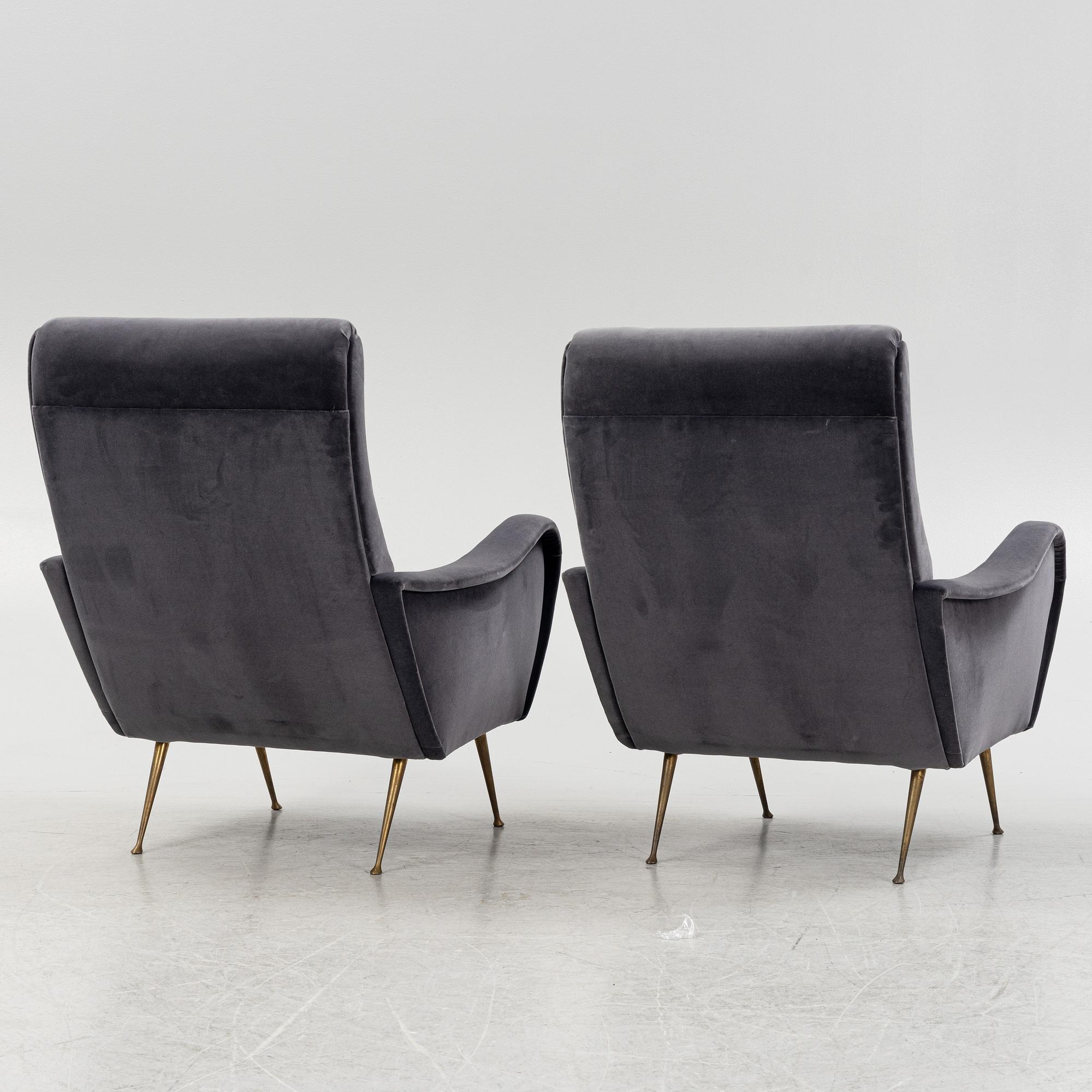 Fåtöljer, ett par, Italien, 1900-talets mitt.