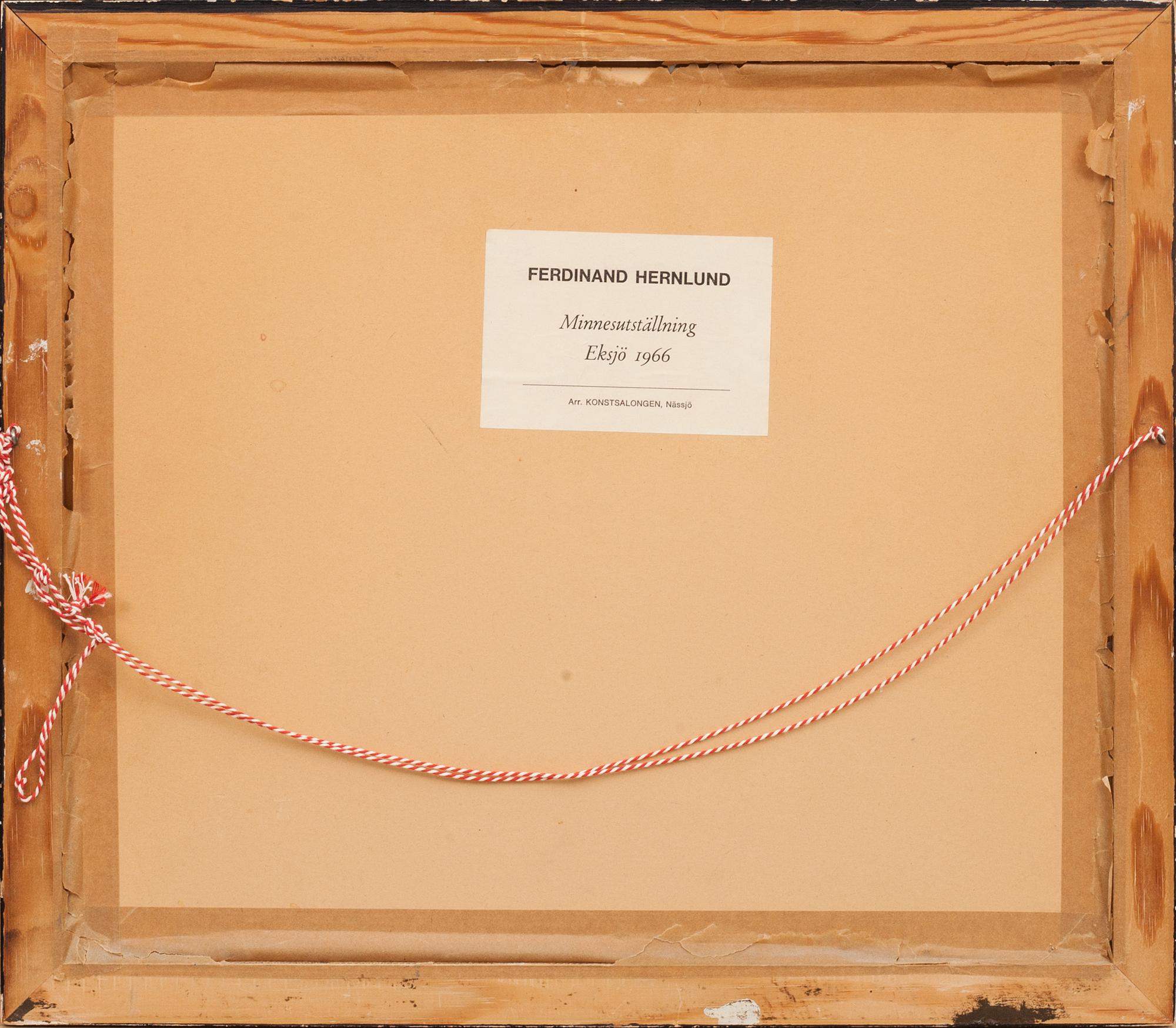 CARL FERDINAND HERNLUND, akvarell, ej signerad.