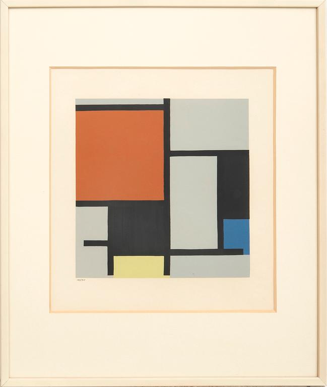 Piet Mondrian, serigrafi numrerad 174/300.